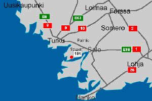 Karinkorvan sijainti kartalla